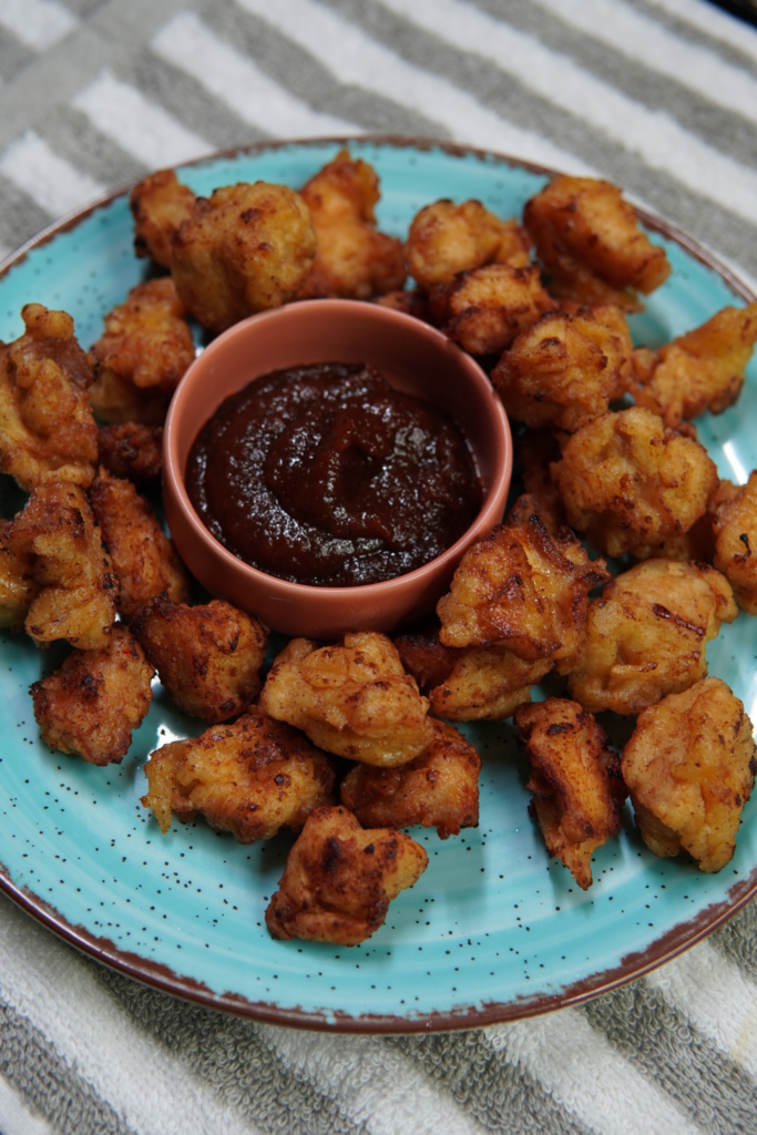 Frying the KFC Popcorn Chicken