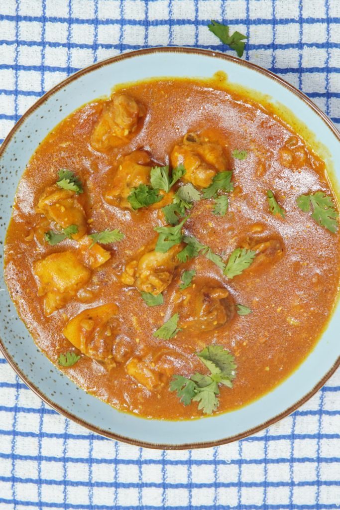 Serving the Chicken Tikka Masala