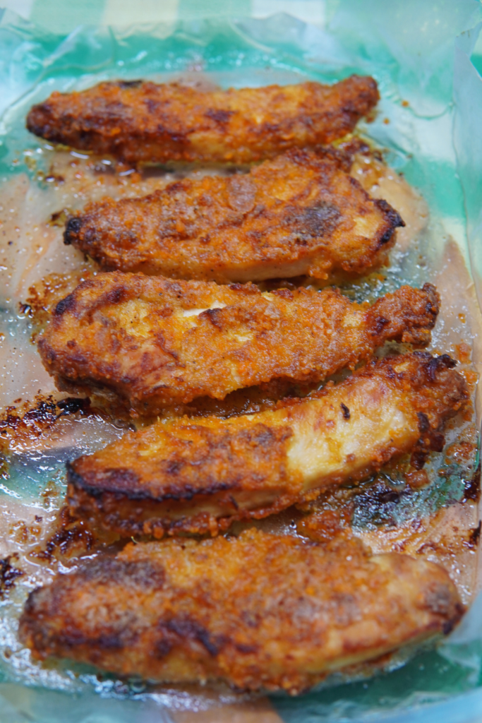 Baking the Oven Fried Chicken