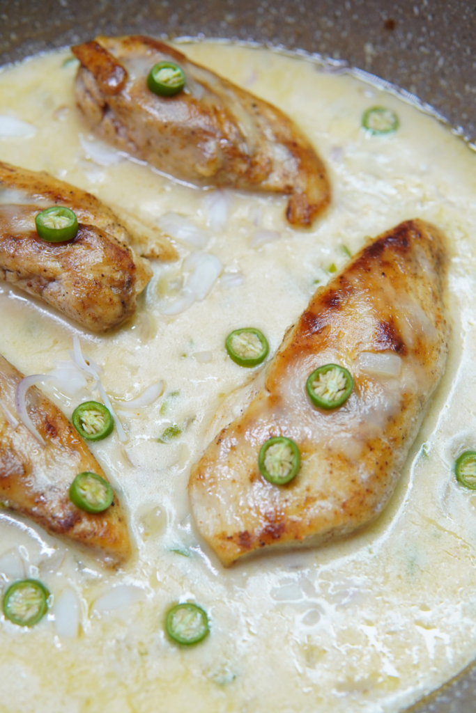 Cooking the Cheesy Jalapeno Chicken