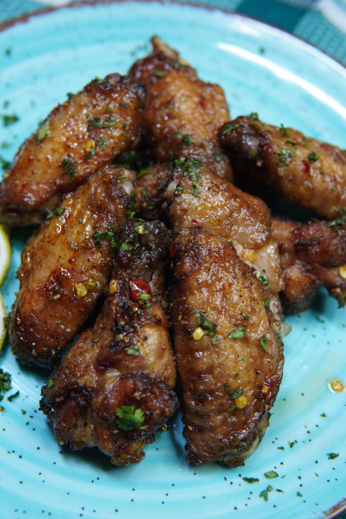 Cooking the Honey Lemon Pepper Wings