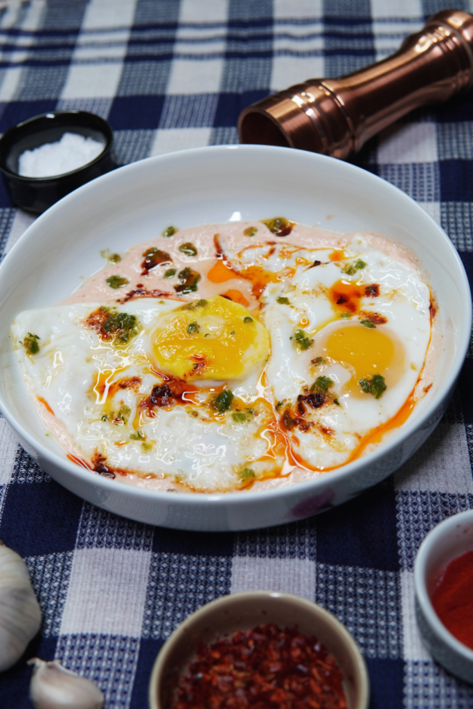 Making the Turkish Eggs