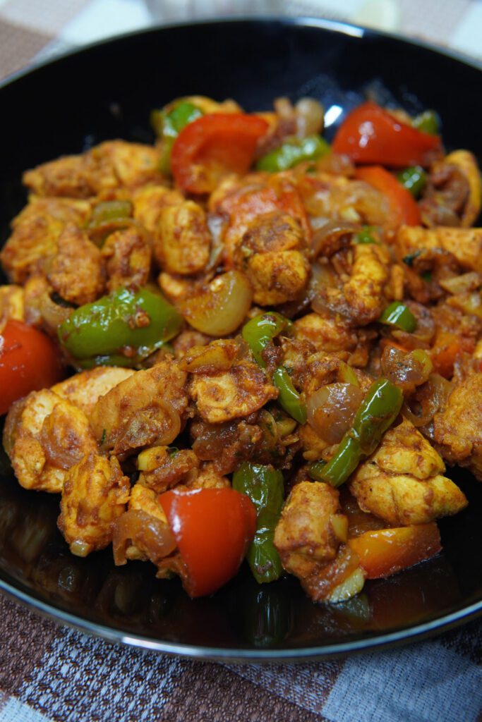 Serving the Chicken Jalfrezi