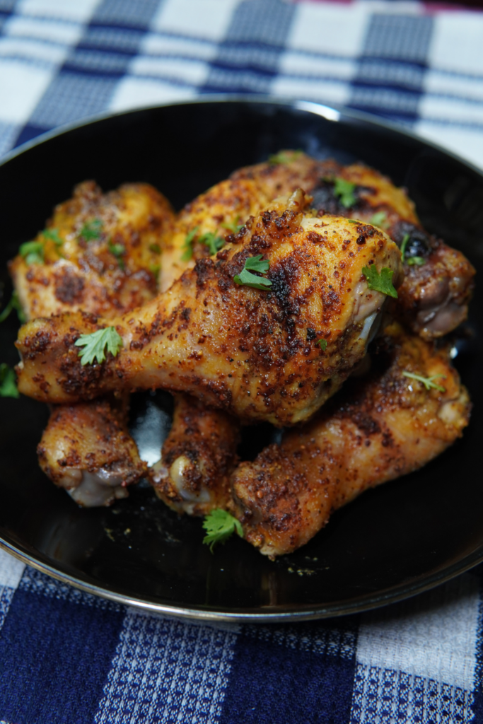 Serving the Honey Mustard Chicken Drumsticks