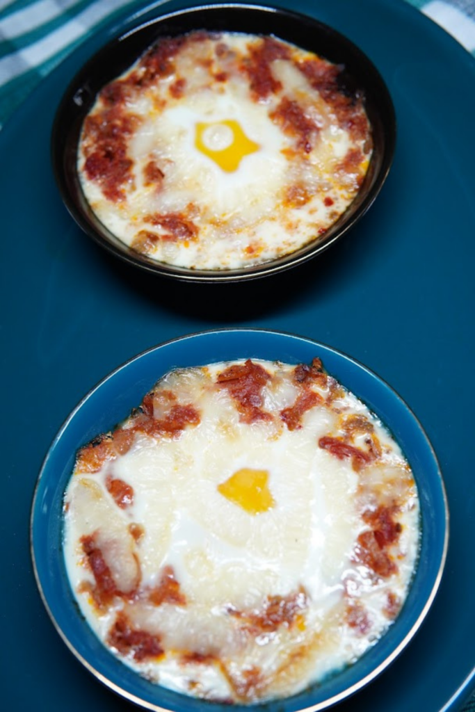 Serving the Italian Baked Eggs