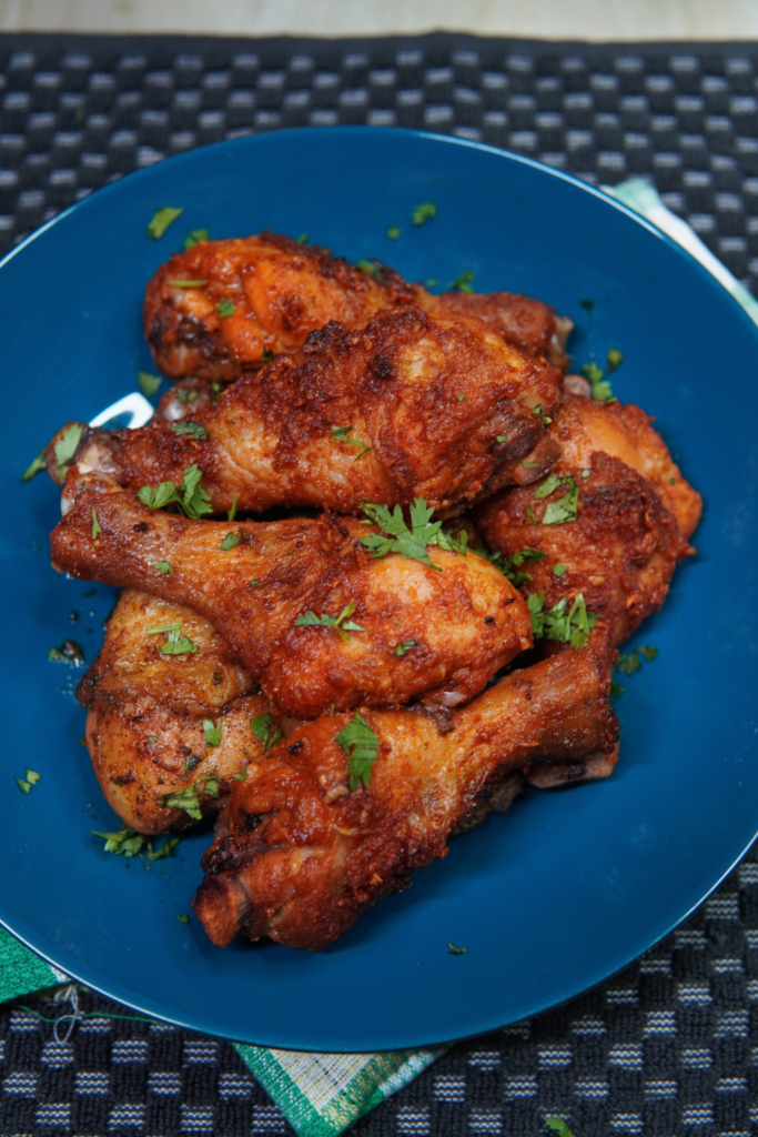 Serving the Paprika Chicken Drumsticks