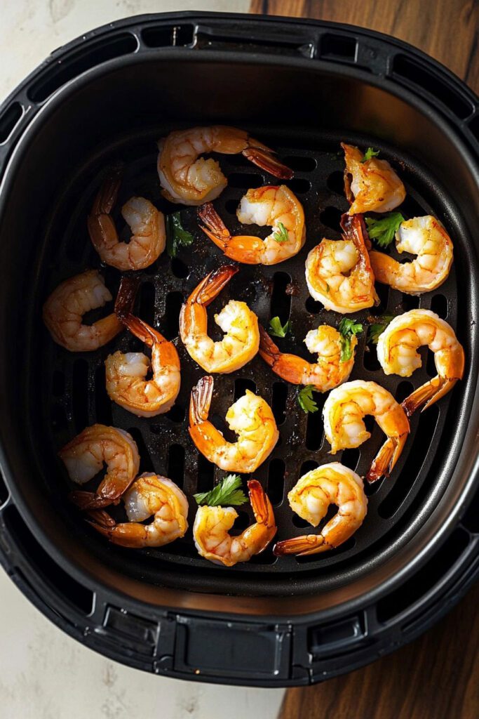 Add the Shrimp to the Air Fryer