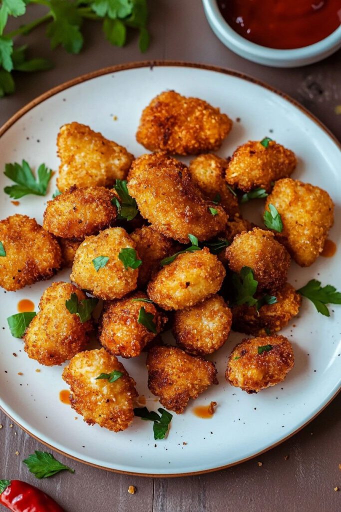 Air Frying the Chicken Nuggets