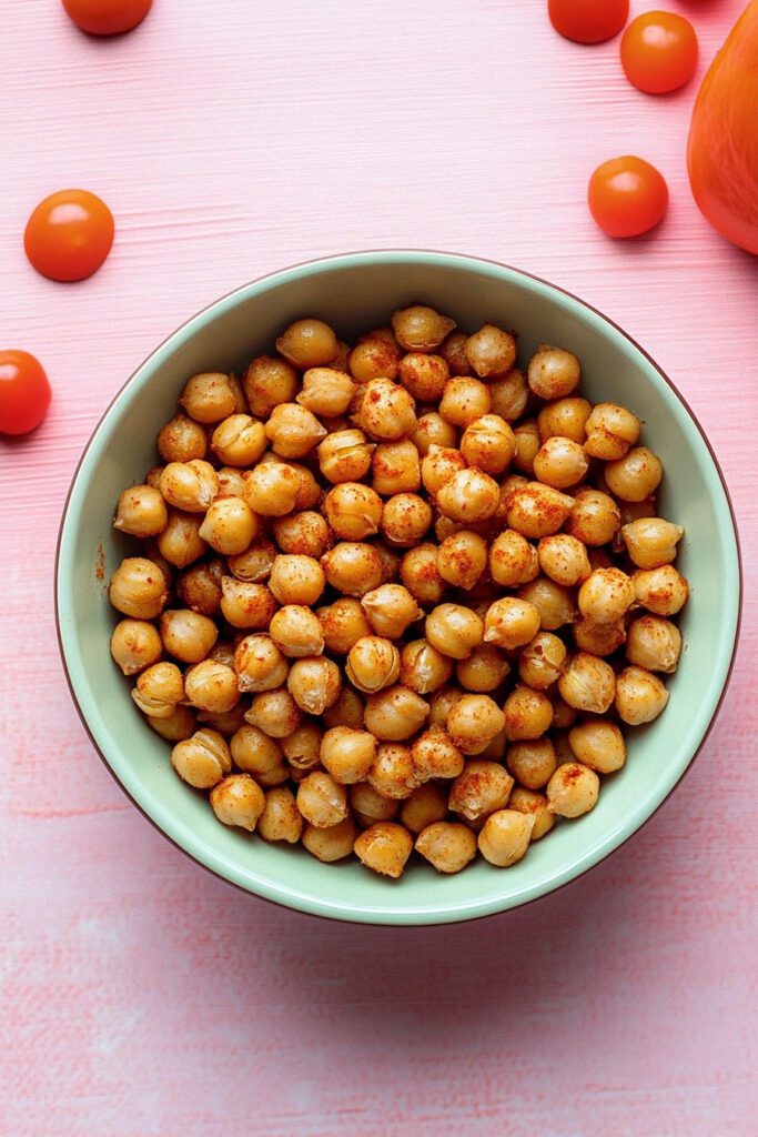 Air Frying the Chickpeas