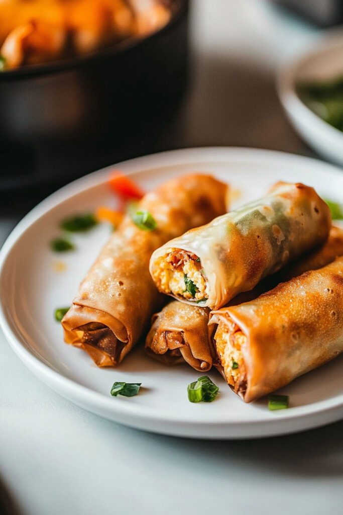 Air Frying the Egg Rolls