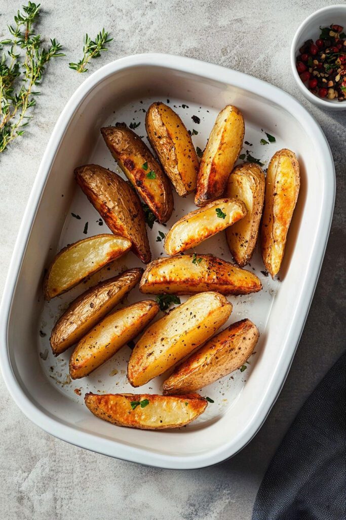 Air Frying the Potato Wedges