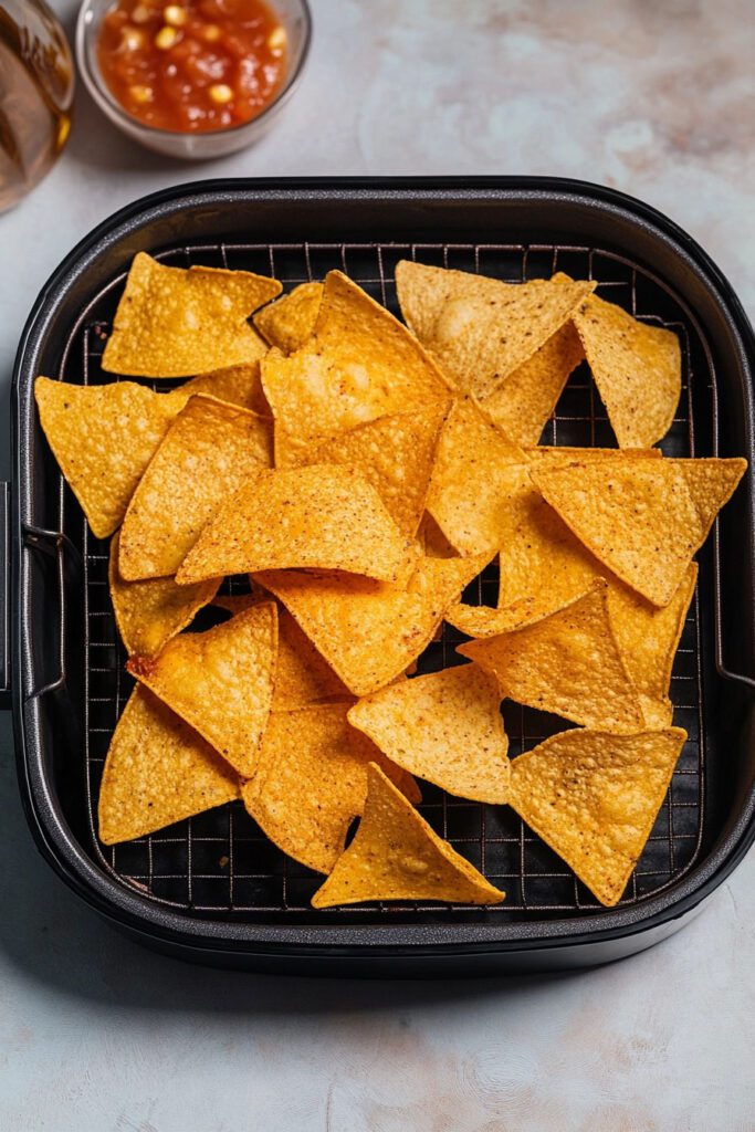 Air Frying the Tortilla Chips