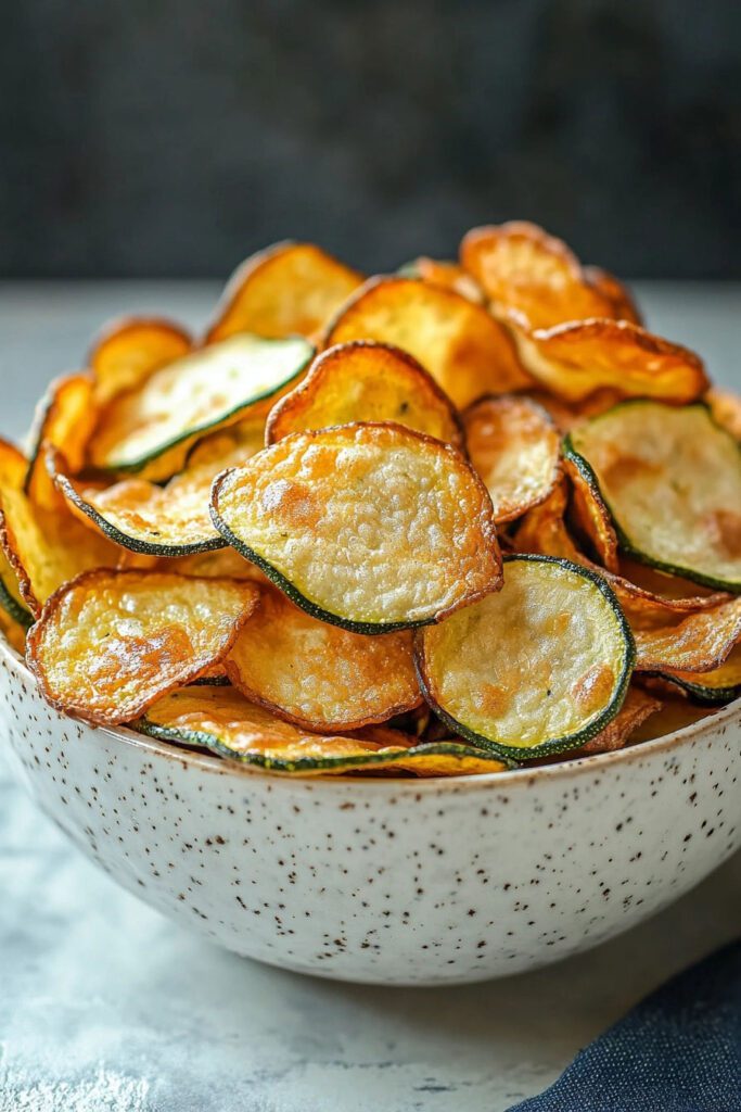 Air Frying the Zucchini Chips