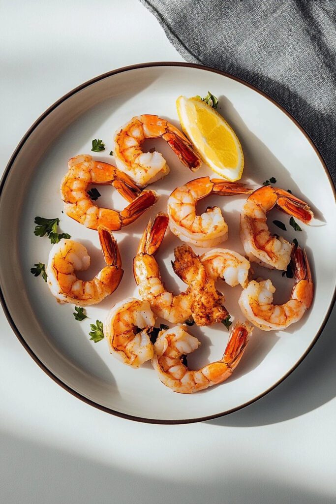 Prep the air fryer shrimps