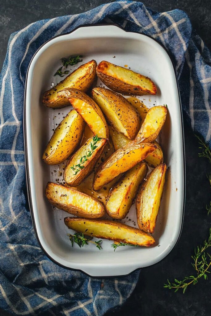 Seasoning the Potato Wedges