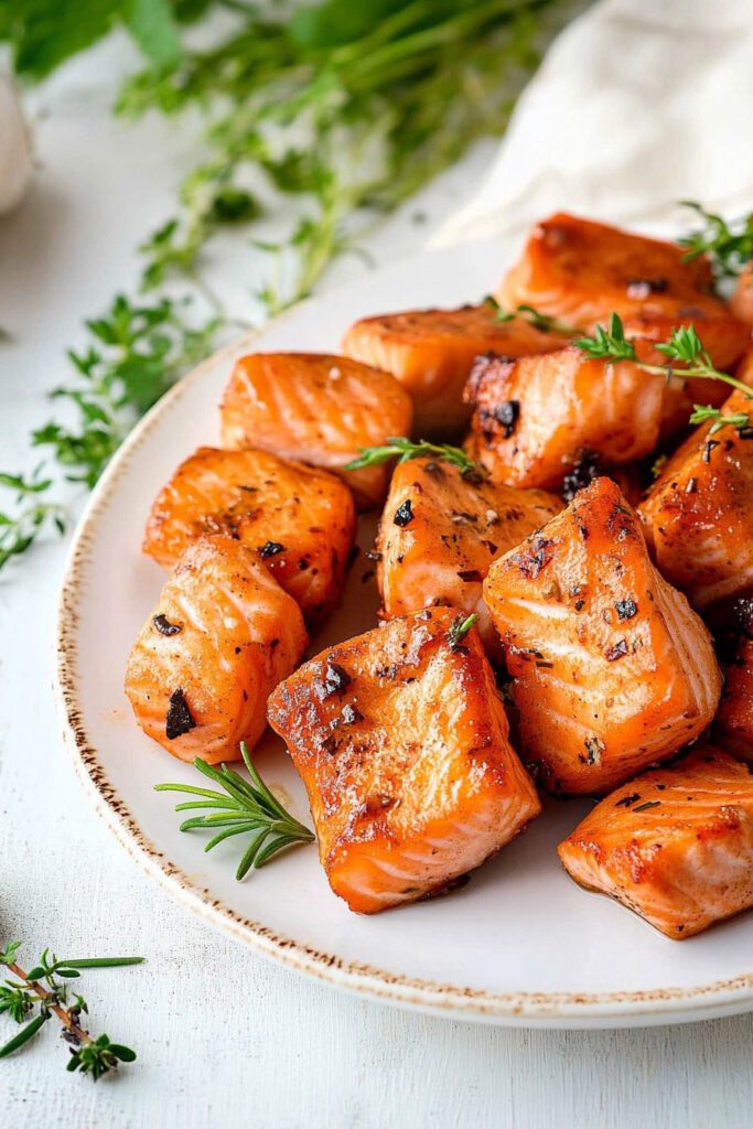 Serve Your Air Fryer Salmon Bites