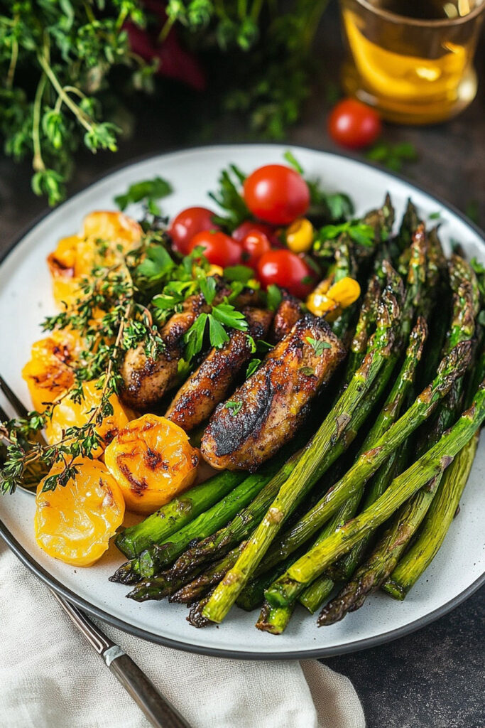 Serve the Air Fryer Asparagus