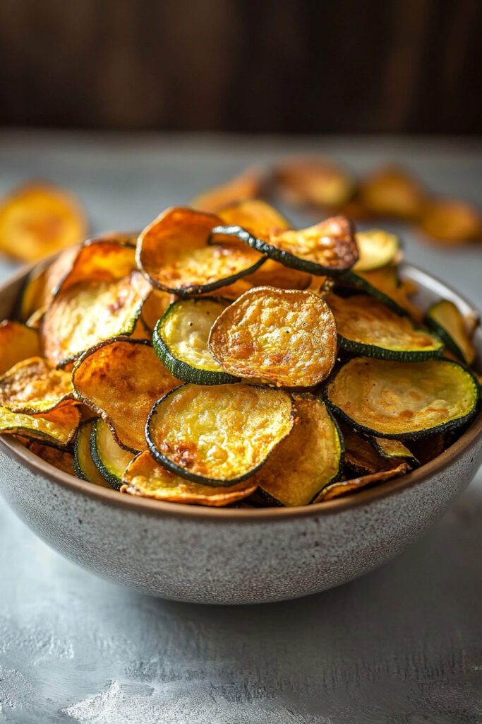 Serve the Air Fryer Zucchini Chips