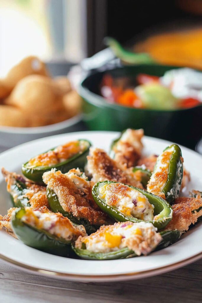 Serve the air fryer jalapeno poppers