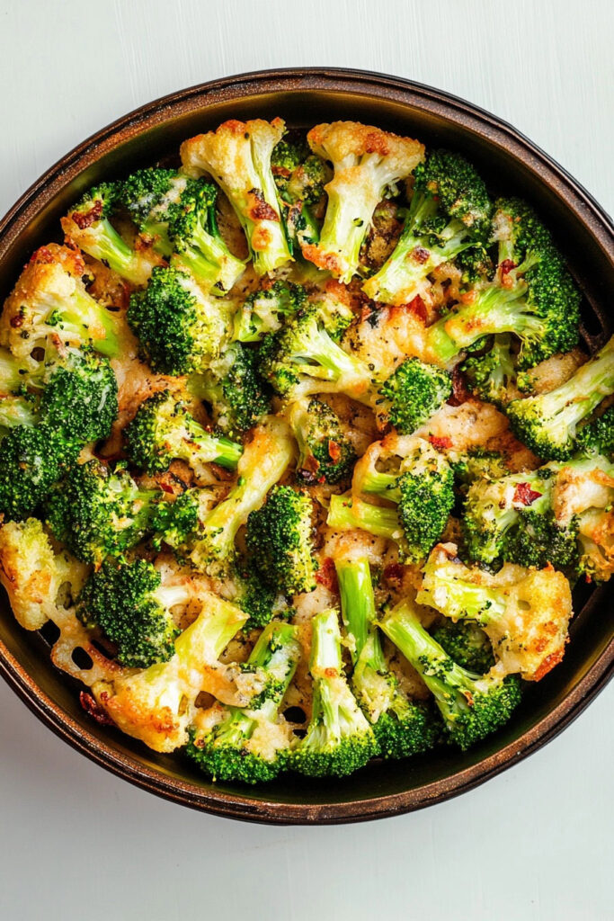 Serving Air Fryer Broccoli