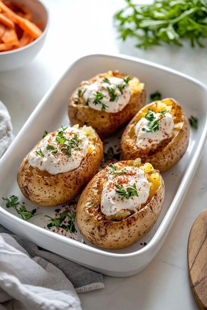 Serving Your Air Fryer Baked Potato