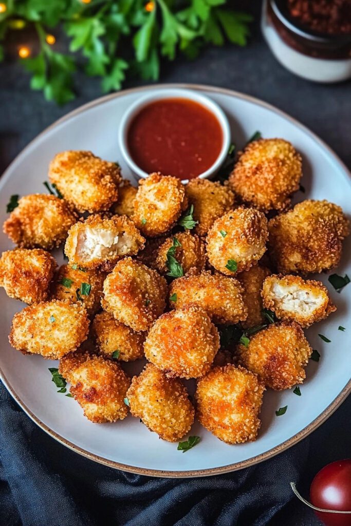 Serving the Air Fryer Chicken Nuggets