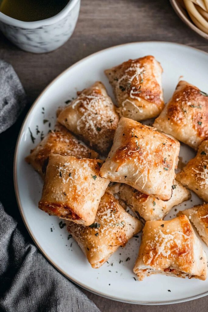 Serving the Air Fryer Pizza Rolls