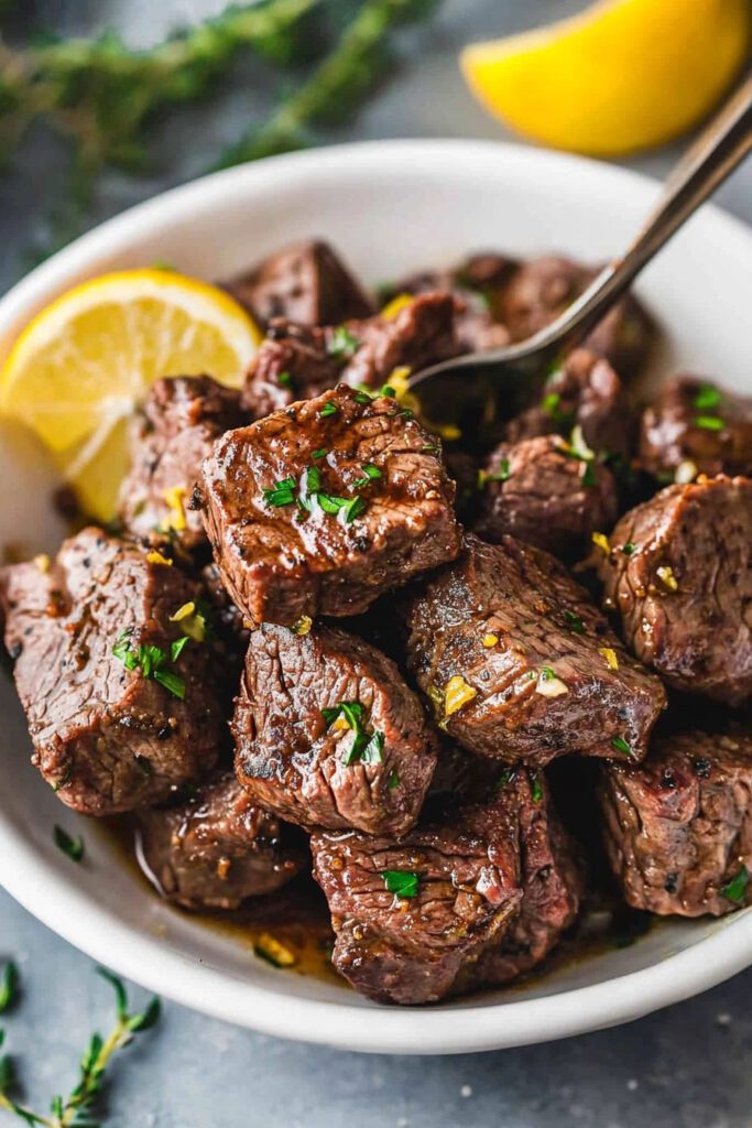 Serving the Air Fryer Steak Bites