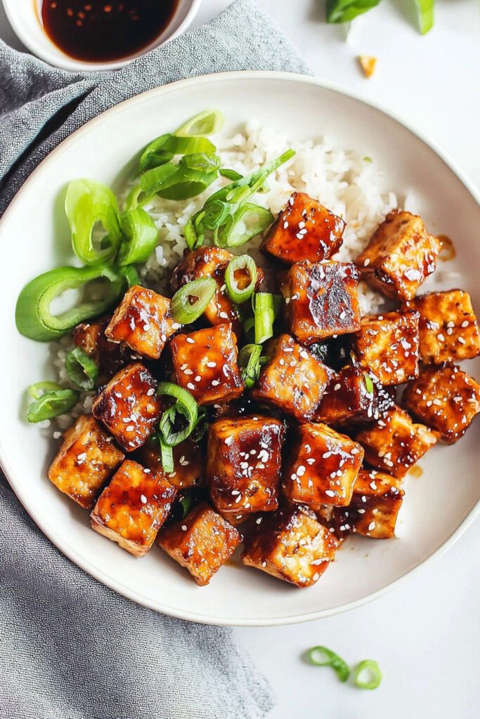 Serving the Air Fryer Tofu