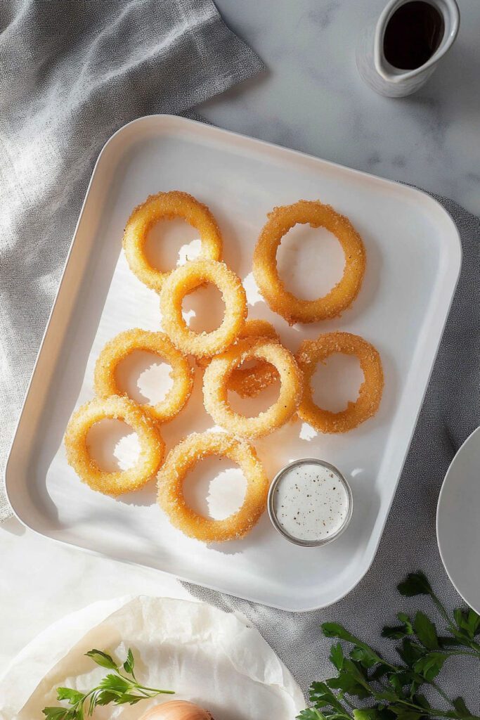 Serving the Air Frying Onion Rings