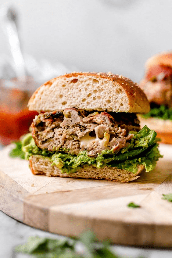 Stuffed Southwest Turkey Burgers