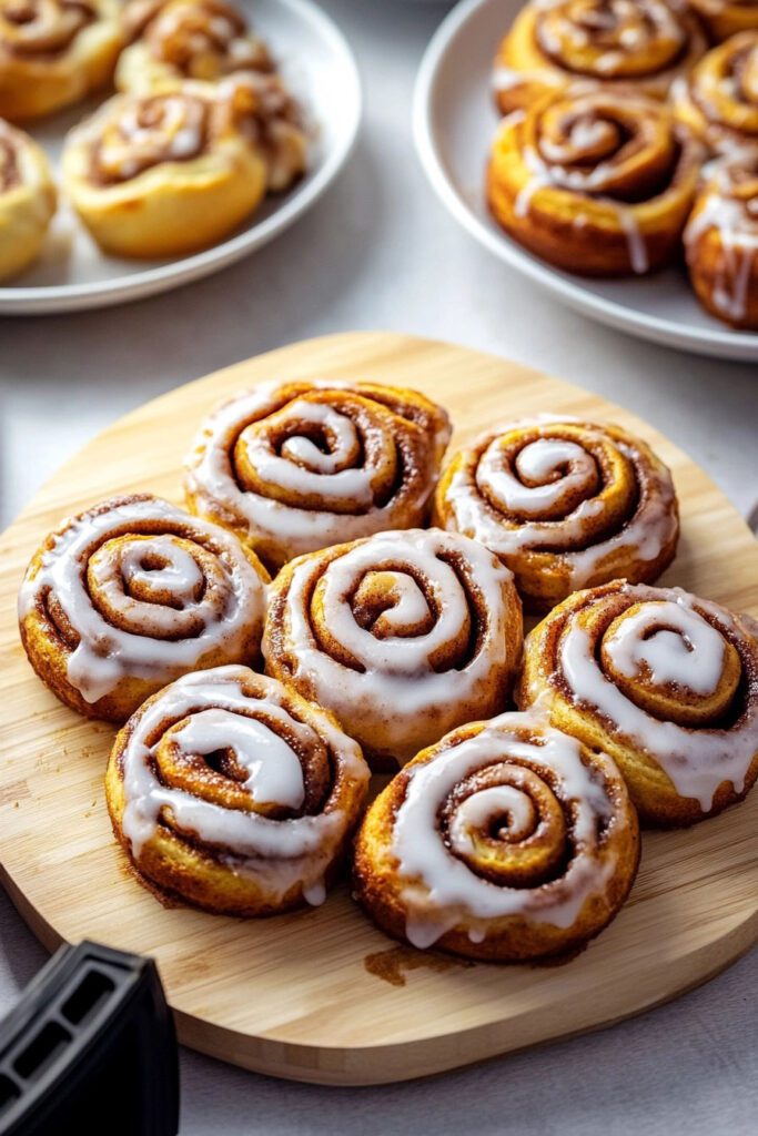 Air Fry the Cinnamon Rolls