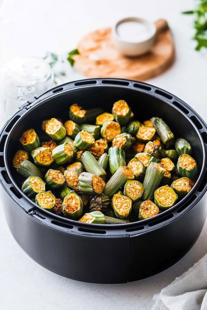 Cooking the Okra in the Air Fryer