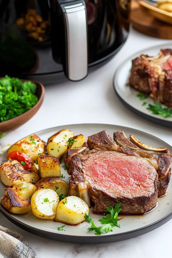 Cooking the Ribeye Steaks in the Air Fryer