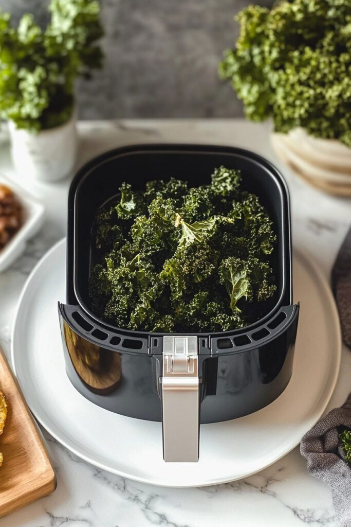 Preparation Steps Air Fryer Kale Chips