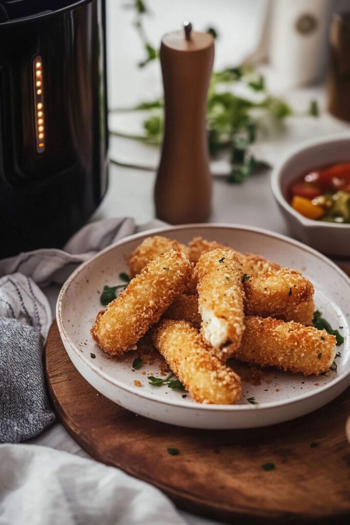 Preparing the Mozzarella Sticks