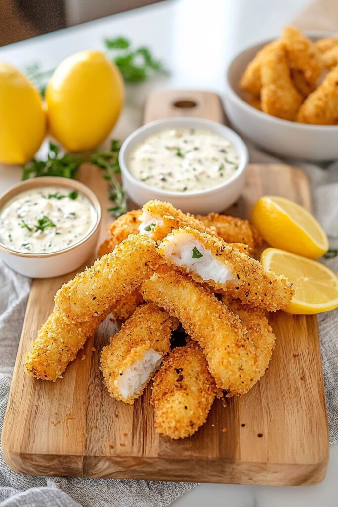 Serving the Air Fryer Fish Sticks