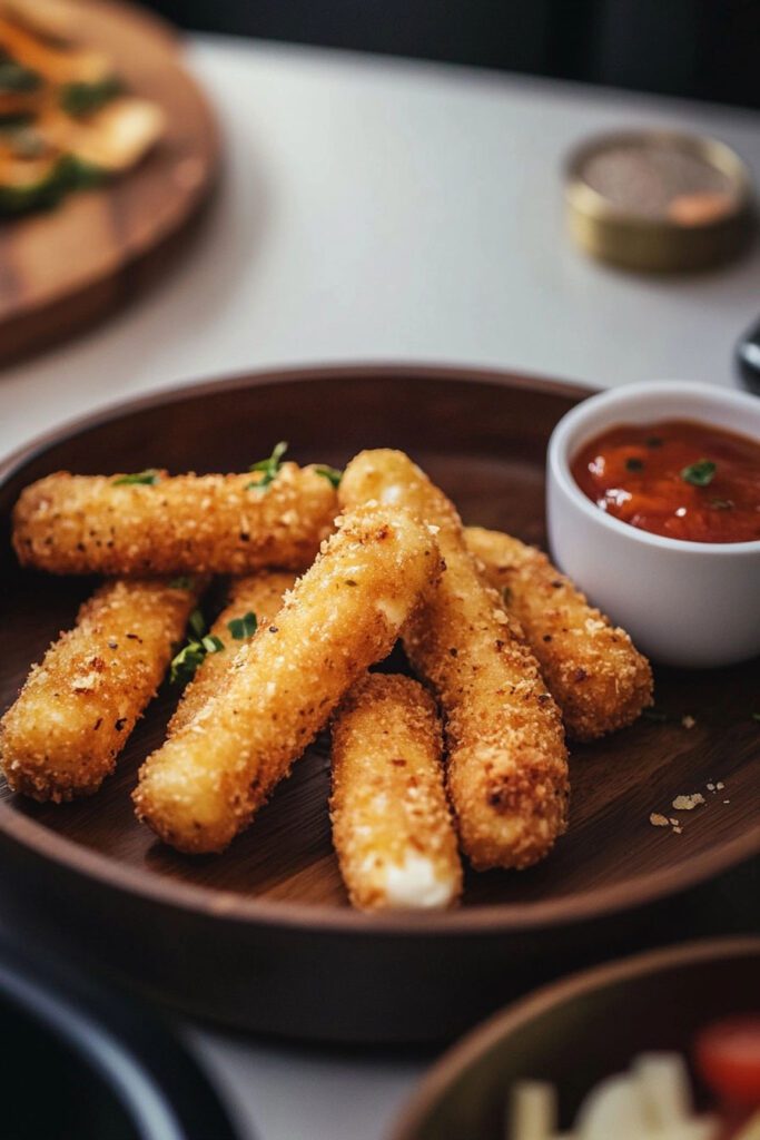 Serving the Mozzarella Sticks