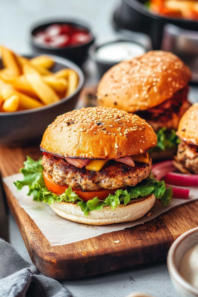 Air Fryer Turkey Burgers