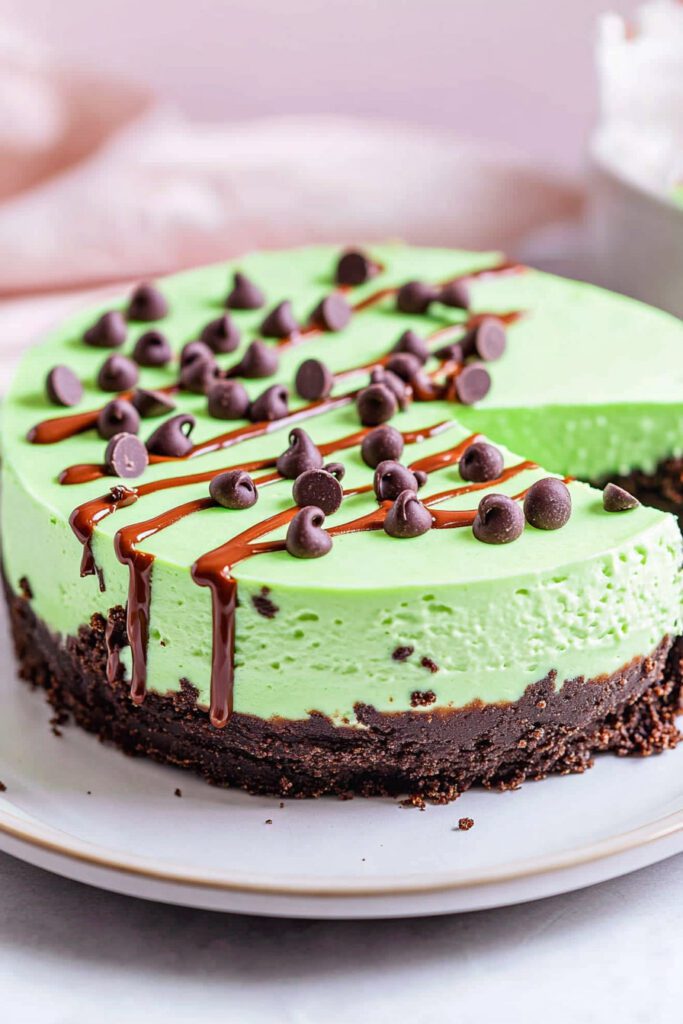 Instructions Mint Chocolate No Bake Cheesecake