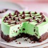 Mint Chocolate No Bake Cheesecake