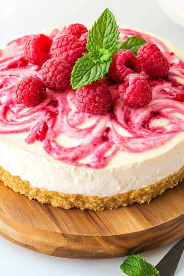 No Bake Raspberry Lemon Cheesecake