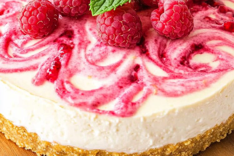 No Bake Raspberry Lemon Cheesecake