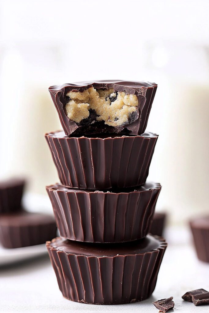 Serving Suggestions No Bake Cookie Dough Chocolate Cups