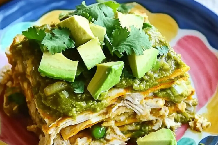 AIP Green Enchilada Casserole with Chicken