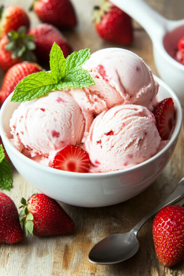 Blender Strawberry Ice Cream