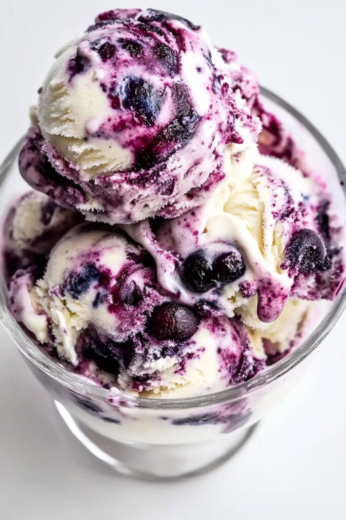 Blueberry Swirl Ice Cream