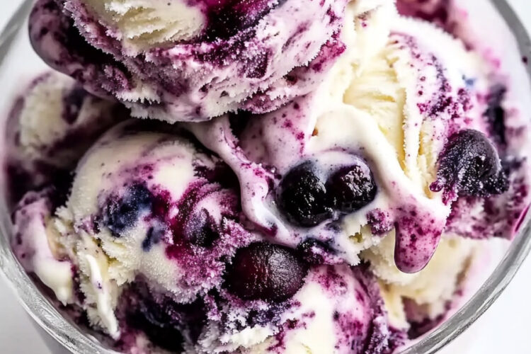 Blueberry Swirl Ice Cream