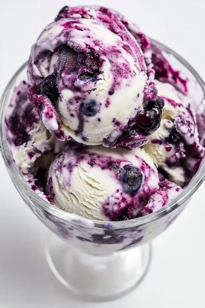 Make Blueberry Swirl Ice Cream